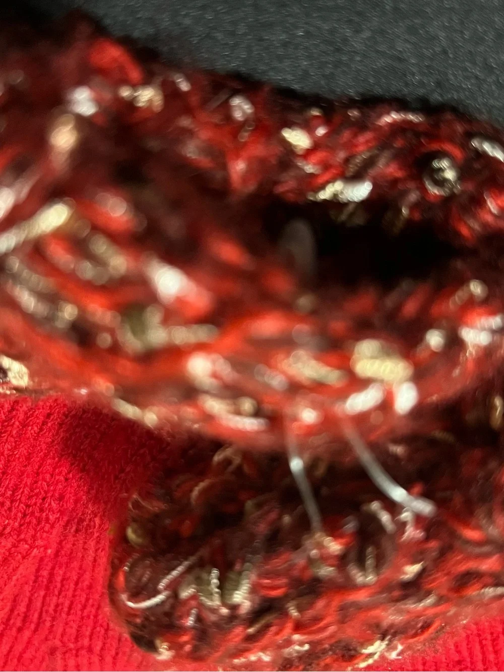 UNBRANDED Red Festive Knit Gloves